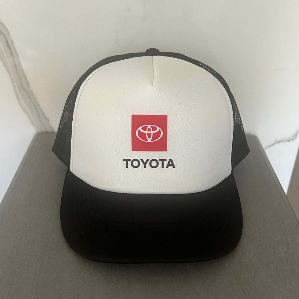 Toyota Black and White Adjustable Trucker Hat